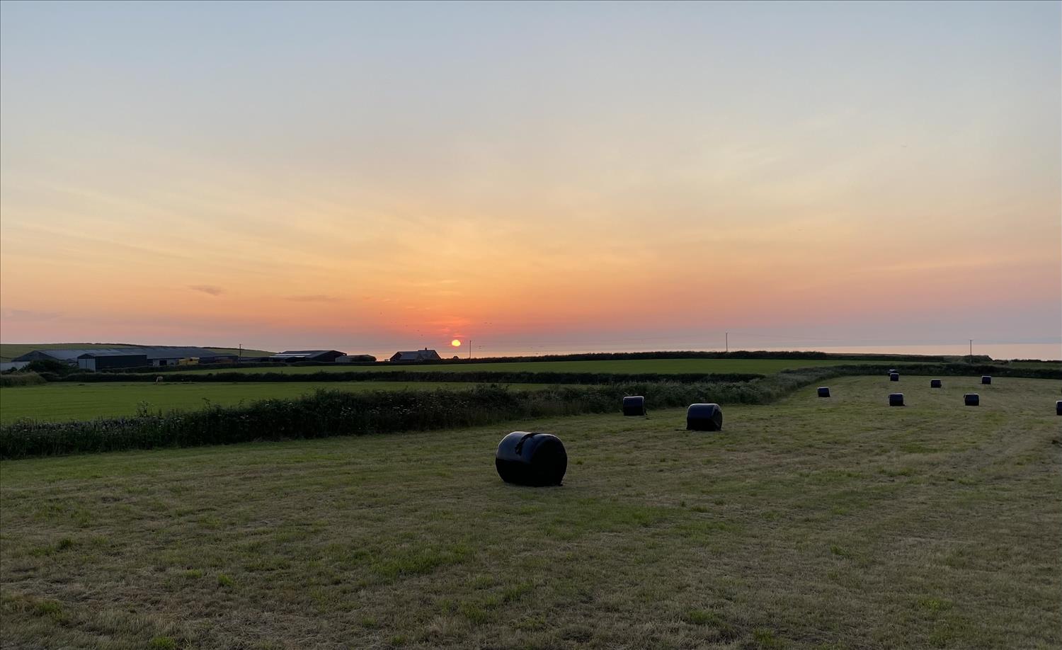 Sun set and sea view at Polrunny Farm Holiday Cottages, Boscastle Cornwall