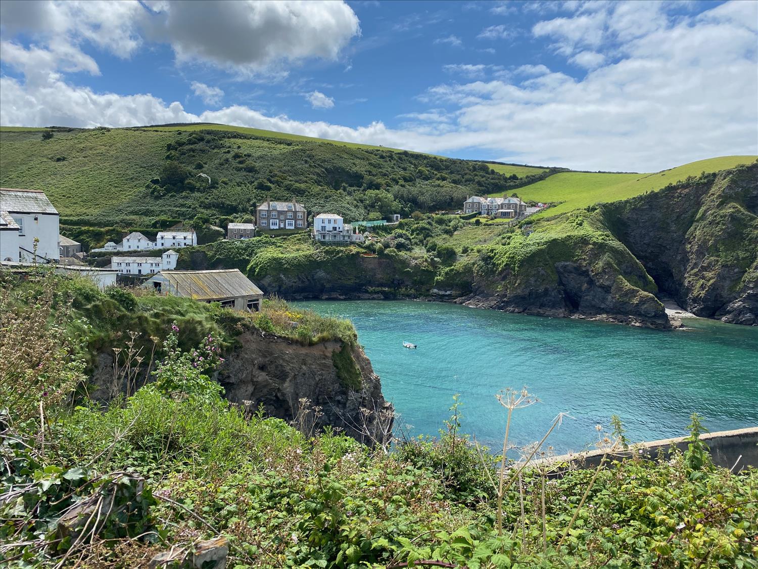 Port Isaac, the start of Polrunny Farm's Port Isaac to Port Quin swimble