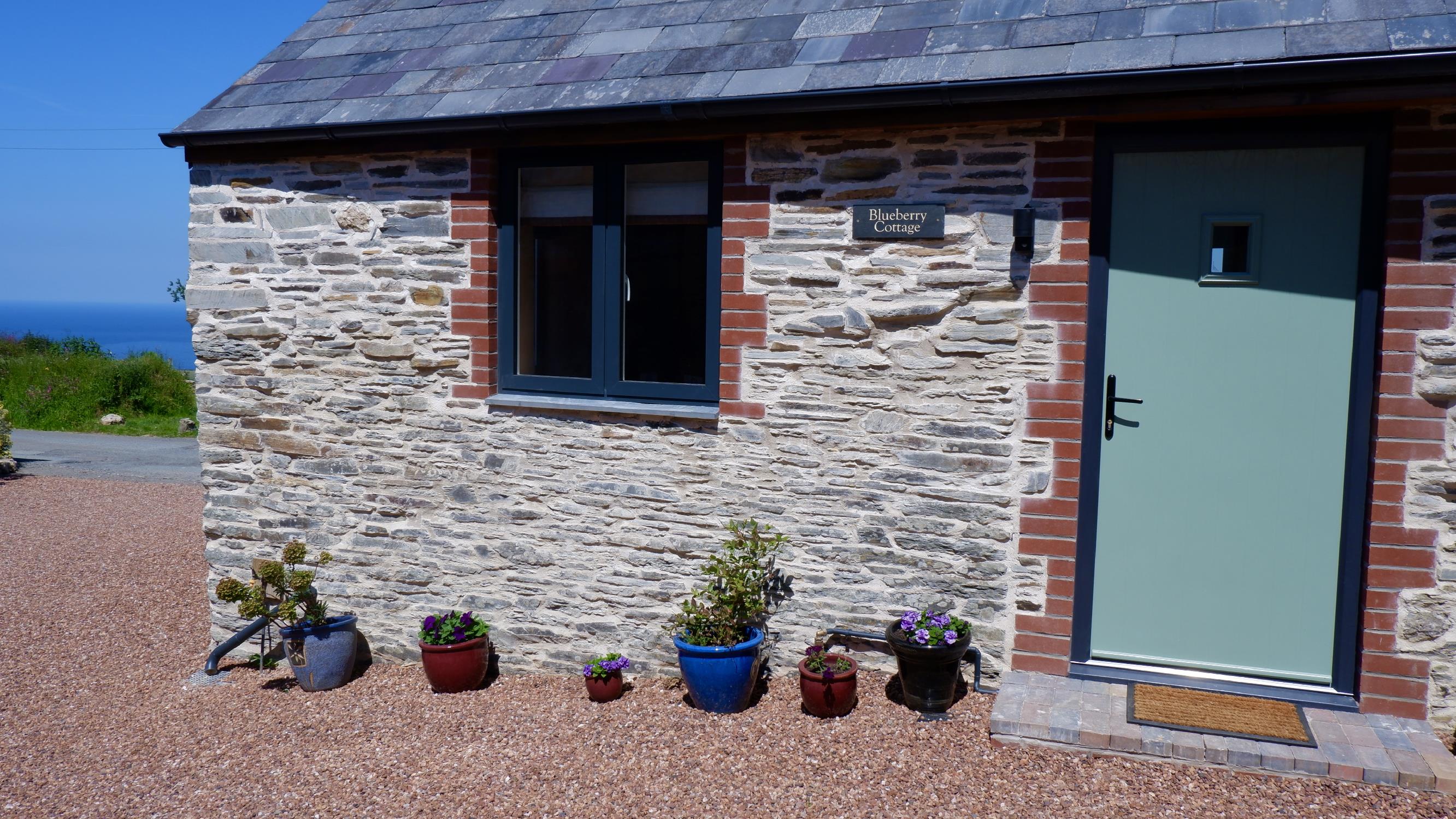 Blueberry cottage with a sea view, our new barn conversion cottages at Polrunny Farm