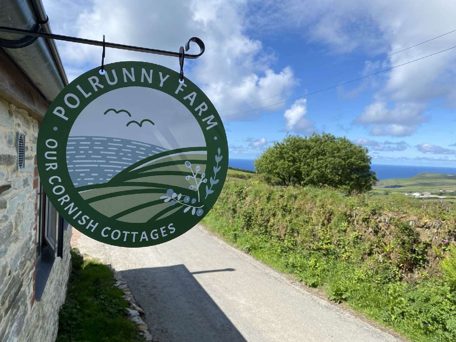 Sea view Blueberry Cottage at Polrunny Farm holiday cottages Cornwall