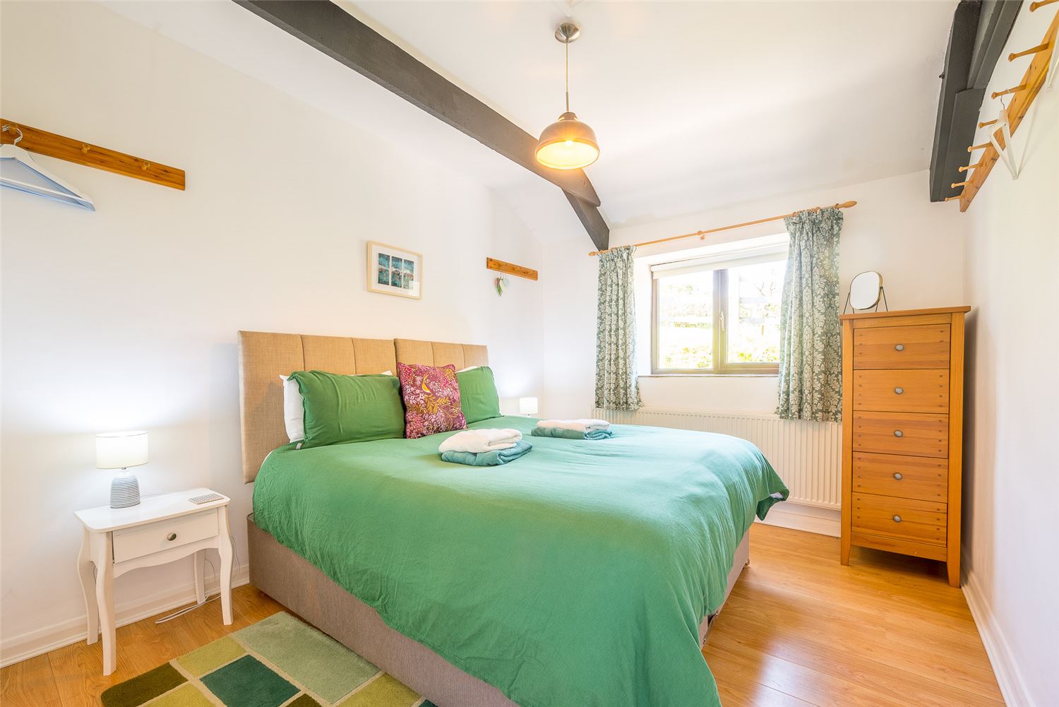 The double bedroom at Polrunny Farm's Elderberry Cottage, Polrunny Farm, Boscastle