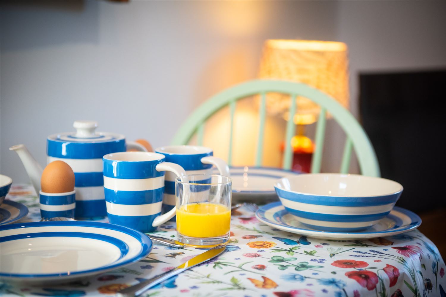 Close-up of sea view Sloe Cottage's kitchen-ware